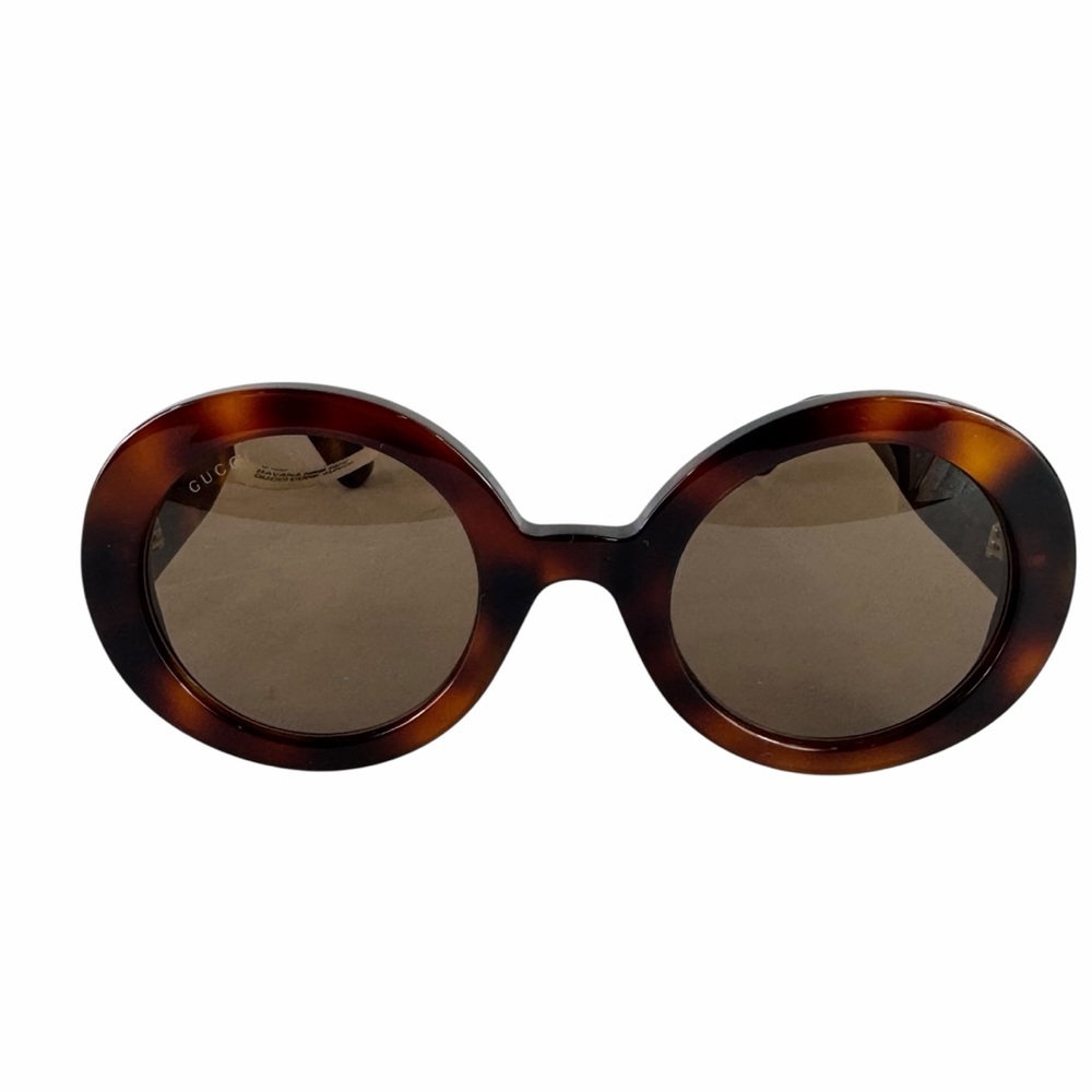 GUCCI GG0319S 002 Havana Round Sunglasses with Brown Lenses - Picture 4 of 14